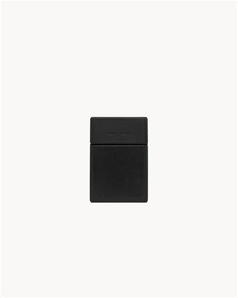 zigarettenetui yves saint laurent|SAINT LAURENT PARIS cigarette box in smooth leather .